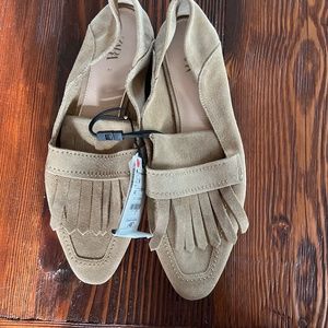 NWT Zara Leather Flats Size 9